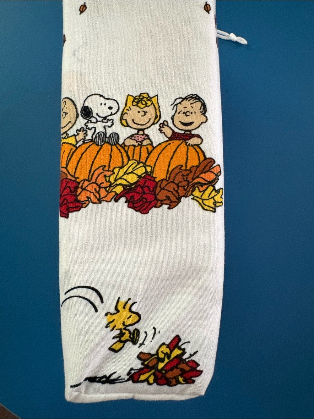 Peanuts Snoopy Fall Themed 4PC Queen Sheet Set-Pumpkin Leaves - Picture 3 of 5